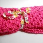 Hot Pink Crochet Baby Blank..
