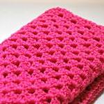 Hot Pink Crochet Baby Blank..