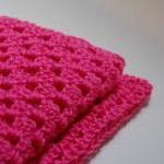 Hot Pink Crochet Baby Blank..
