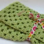 Green Crochet Baby Blanket