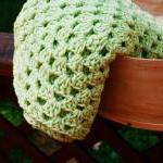 Green Crochet Baby Blanket