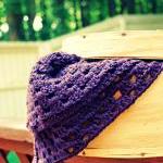 Plum Crocheted Baby Blanket