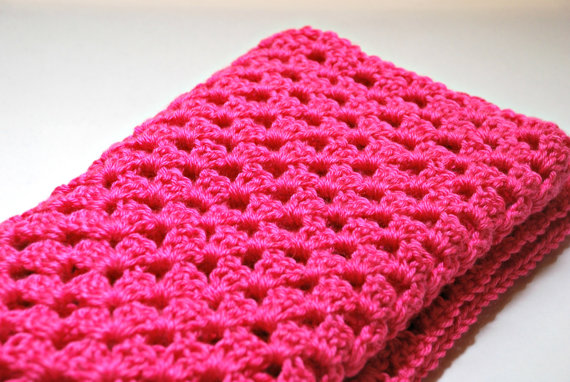 Hot Pink Crochet Baby Blanket