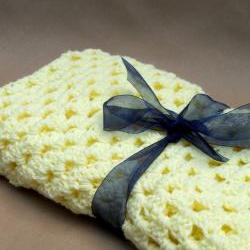 Crochet Baby Blanket Yellow