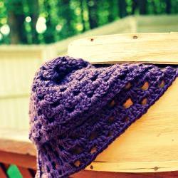 Plum Crocheted Baby Blanket